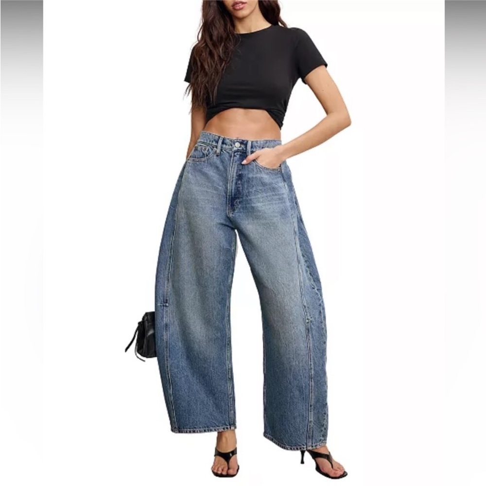 Good American Extreme Barrel Jeans NWT